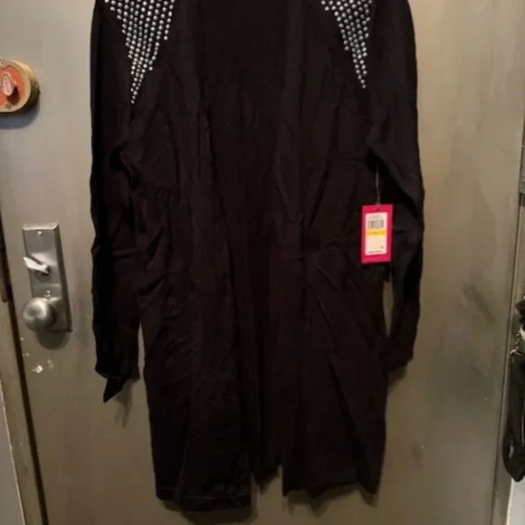 Studded Shoulder Open Front Cardigan - NWT - Picture 5 of 16